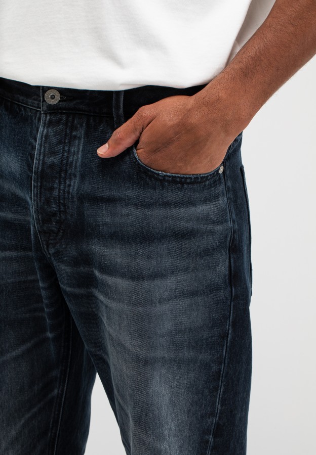Afbeelding van Stockton Night Denim Medium Aged 812  - Heren Denim Regular -  Butcher of Blue